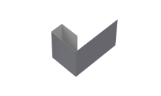 Финишный профиль фибросайдинга 0,5 Satin с пленкой RAL 7004 сигнальный серый (2м)