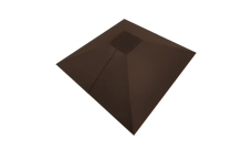 Колпак на столб под фонарь 390х390мм с отливом 0,45 PE с пленкой RAL 8017 шоколад