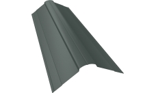 Планка конька фигурного 100х100 Grand Line 0,45 PE с пленкой RAL 7005 мышино-серый (2м)