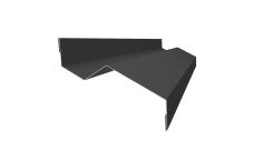 Планка примыкания внакладку 25х17х35х17 0,5 Satin Matt RAL 7016 антрацитово-серый (2м)