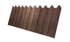 Профнастил С8A v01 фигурный 0,45 Print Premium Almond Wood Fresh