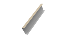 Декоративная накладка на столб универсальная 80х80 для забора жалюзи Grand Line 0,45 Drap TX RAL 1015 светлая слоновая кость (2м)