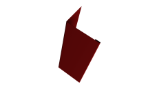 Нащельник (для калиток и ворот) 25х35 жалюзи Milan, Tokyo, Palermo 0,45 PE-Double RAL 3005 красное вино (L1,68)