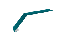 Планка карнизная для мягкой кровли 100х60 Grand Line 0,45 PE с пленкой RAL 5021 водная синь (2м)