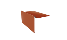 Планка ветровая для мягкой кровли простая 100х20х100 0,45 Drap ST RAL 8004 терракота (2м)