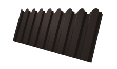 Профнастил С20A фигурный Grand Line 0,45 Drap TR RR 32 темно-коричневый