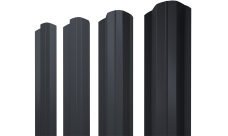 Штакетник М-образный B фигурный 0,5 PurPro RAL 7024 мокрый асфальт