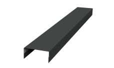 Ламель лицевая стартовая/финишная забора жалюзи Texas 55мм для калиток и ворот (с заполнением ламелями 125) Grand Line 0,5 Satin Matt TX RAL 7016 антрацитово-серый