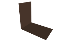 Планка снегозадержания усиливающая 0,5 Satin с пленкой RAL 8017 шоколад (2м)