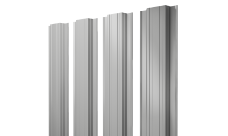 Штакетник Прямоугольный с прямым резом Grand Line 0,45 PE RAL 9006 бело-алюминиевый