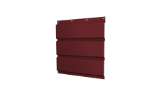 Софит металлический Grand Line центральная перфорация 0,45 Drap TX с пленкой RAL 3005 красное вино