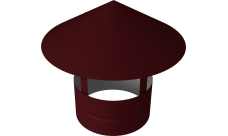 Дымник на трубу круглый d160 0,5 Satin с пленкой RAL 3005 красное вино