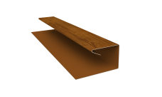 Планка П-образная завершающая сложная Корабельная Доска Grand Line 0,45 Print Elite Golden Wood TwinColor (2м)