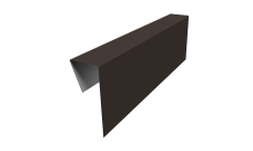 Планка приемная оконная фибросайдинга 0,5 Satin с пленкой RR 32 темно-коричневый (3м)