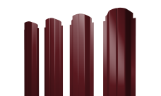 Штакетник П-образный A фигурный 0,45 Drap RAL 3005 красное вино