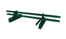 Снегозадержатель трубчатый для фальца Premium 45х25 RAL 6005 (1м) оцинкованное