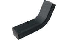 Колено трубы гофрированное боковое правое Vortex Lite Matt 76х102мм RAL 7016 антрацитово-серый