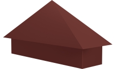 Колпак на полустолб для С21 0,45 PE с пленкой RAL 3009 оксидно-красный