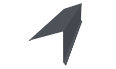 Планка конька односкатной кровли Grand Line 180x160 0,5 Atlas X с пленкой RAL 7024 мокрый асфальт (2м)