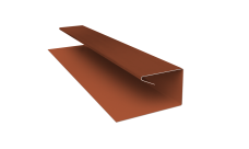 Планка П-образная завершающая сложная (КД) 0,5 Velur X RAL 8004 терракота (2м)