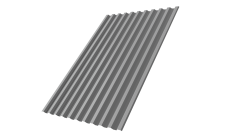 Профнастил С21R Grand Line 0,45 PE RAL 9006 бело-алюминиевый