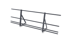 Ограждение кровельное со снегозадержателем на фальц Optima 0,65х2м RAL 7024