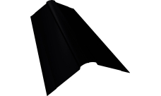 Планка конька фигурного 150х150 Grand Line 0,5 Rooftop Бархат RAL 9005 черный (2м)