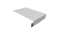 Планка околооконная сложная 250х50х12 (j-фаска) Grand Line 0,5 Satin с пленкой RAL 9003 сигнальный белый (3м)