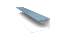 Планка П-образная завершающая сложная Корабельная Доска Grand Line 0,45 Drap TX RAL 5024 пастельно-синий (2м)