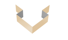 Угол внешний симметричный фибросайдинга Grand Line 0,5 Satin с пленкой RAL 1015 светлая слоновая кость (3м)