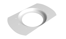 Воронка врезная круглая Vortex Project 146мм RAL 9003 сигнальный белый