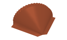 Заглушка конусная 0,45 PE RAL 8004 терракота