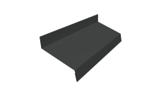 Отлив простой 50 Grand Line 0,45 ПЭ двухсторонний с пленкой RAL 7016 антрацитово-серый (2м)