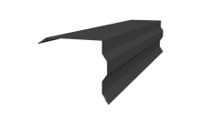 Планка торцевая фигурная 100х85 Grand Line 0,5 Velur X RAL 7016 антрацитово-серый (2м)