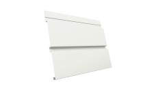 Софит металлический Квадро Брус Grand Line без перфорации 0,5 Satin с пленкой RAL 9003 сигнальный белый