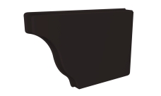 Заглушка желоба правая Vortex Lite Matt 130мм RAL 9005 черный