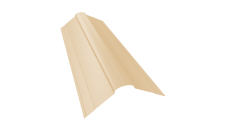 Планка конька фигурного 100x100 0,5 Satin с пленкой RAL 1015 светлая слоновая кость (2м)