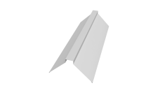 Планка конька плоского 115х30х115 0,45 PE lite с пленкой RAL 9003 сигнальный белый (2м)