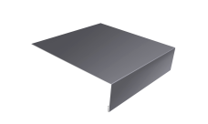 Планка лобовая/околооконная простая 190х50 0,5 Satin с пленкой RAL 7004 сигнальный серый (2м)