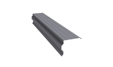 Планка торцевая фигурная 90х110 0,5 Satin с пленкой RAL 7004 сигнальный серый (3м)