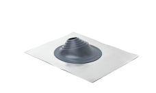 Проходной элемент (мастер флеш) угловой №1 (75-200мм) +240 силиконовый (металлический неокрашенный фланец) серый