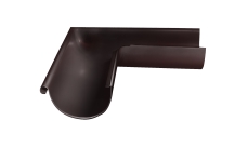Угол желоба внешний GL PE 90 гр 150 мм RAL 8017 шоколад