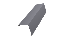 Декоративная накладка на столб универсальная угловая 60х60 для забора жалюзи Grand Line 0,5 Satin RAL 7004 сигнальный серый (2м)