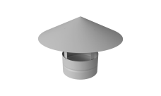 Дымник на трубу круглый d180 0,5 Satin с пленкой RAL 9003 сигнальный белый