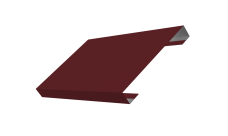 Ламель лицевая стартовая/финишная забора жалюзи Texas 80мм для калиток и ворот (с заполнением ламелями 150) 0,45 PE RAL 3005 красное вино