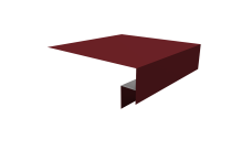 Планка околооконная сложная Экобрус Grand Line 250х50х25 0,5 Satin с пленкой RAL 3005 красное вино (2м)