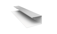 Планка П-образная завершающая сложная (КД) 0,4 PE с пленкой RAL 9003 сигнальный белый (2м)