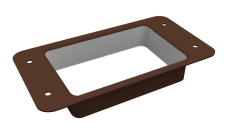 Воронка врезная прямоугольная Vortex Lite PE RAL 8017 шоколад