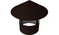 Дымник на трубу круглый d250 0,5 Satin с пленкой RAL 8017 шоколад