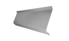 Планка примыкания в штробу 60 0,5 Satin с пленкой RAL 9006 бело-алюминиевый (2м)